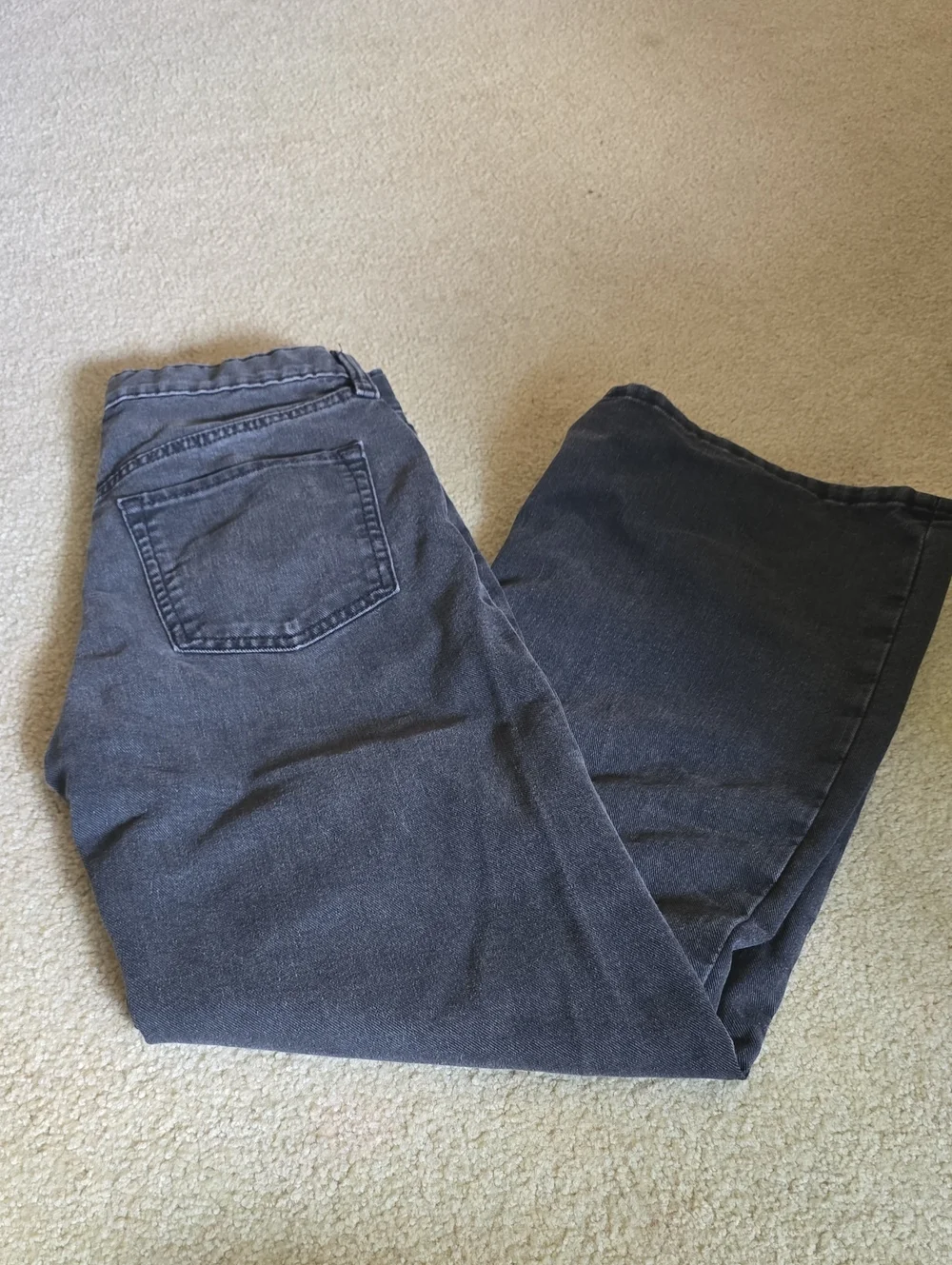 Old Navy Kids High Rise Baggy Wide Leg Charcoal Gray Jeans Size 14